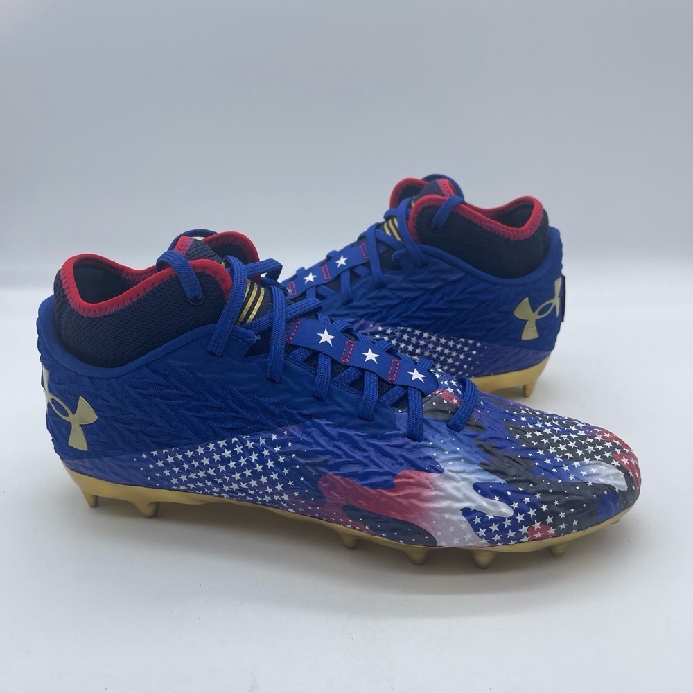 Under Armour Spotlight Clone 4 MC 3027296-400 Men's Size 10 Football Cleats USA